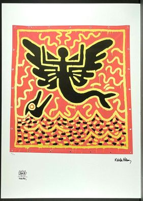 KEITH HARING * Untitled * signed lithograph * limited # 17/150 (Gr. 50 cm x 70 cm)