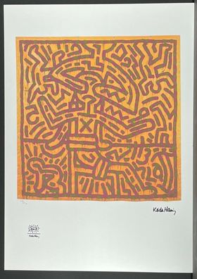 KEITH HARING * Untitled * signed lithograph * limited # 57/150 (Gr. 50 cm x 70 xm)