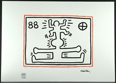 KEITH HARING * Untitled * signed lithograph * limited # 49/150 (Gr. 50 cm x 70 xm)