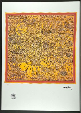 KEITH HARING * Untitled * signed lithograph * limited # 18/150 (Gr. 50 cm x 70 xm)