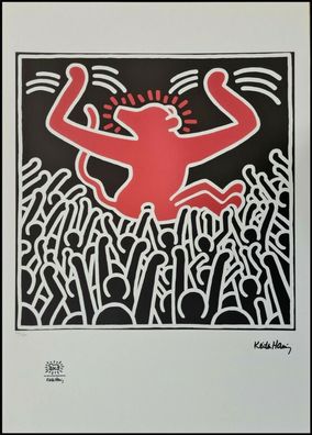 KEITH HARING * Untitled * signed lithograph * limited # 100/150 (Gr. 50 cm x 70 cm)
