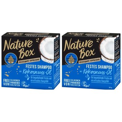 118,94EUR/1kg 2 x Nature Box Festes Shampoo Kokos 85g