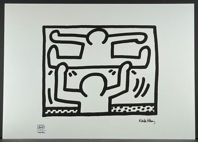 KEITH HARING * Untitled * signed lithograph * limited # 52/150 (Gr. 50 cm x 70 cm)