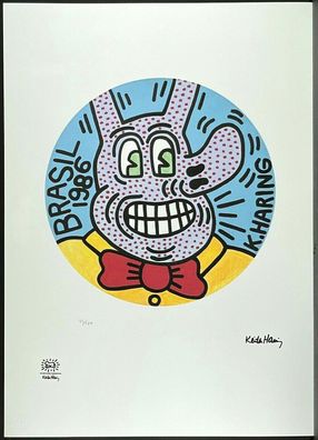 KEITH HARING * Brasil 1986 * signed lithograph * limited # 35/150