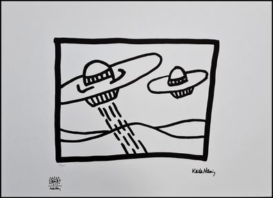 KEITH HARING * Untitled * signed lithograph * limited # 35/150 (Gr. 50 cm x 70 xm)