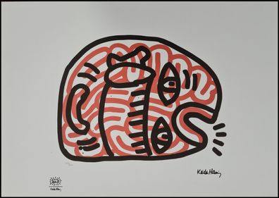 KEITH HARING * Ludo 2 * signed lithograph * limited # 120/150 (Gr. 50 cm x 70 xm)