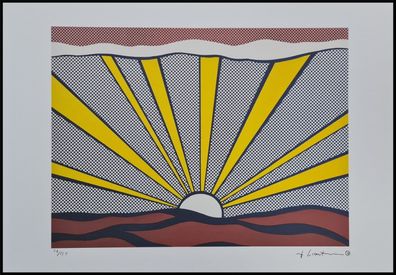 ROY Lichtenstein * Sunrise * signed lithograph * limited # 29/150 (Gr. 35 cm x 50 cm)