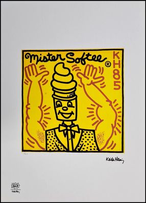 KEITH HARING * Mister Softee * signed lithograph * limited # 18/150