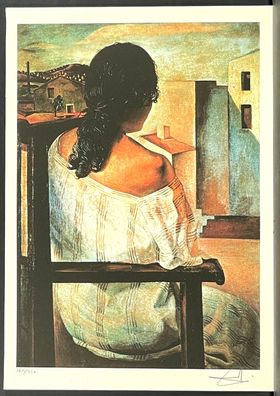 Salvador DALI * Seated Girl...* 50 x 35 cm * signed lithograph * limited # 160/350