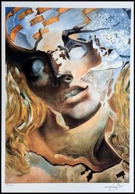 Salvador DALI * Exploded Head * 50 x 35 cm * signed lithograph * limited # 29/350