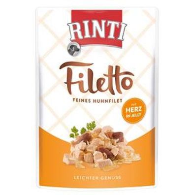 Rinti Filetto Jelly Huhn & Hühnerherz 24x 100g