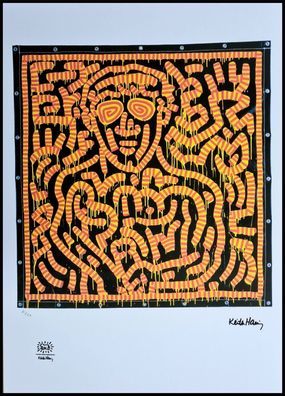 KEITH HARING * Untitled * signed lithograph * limited # 41/150 (Gr. 50 cm x 70 xm)