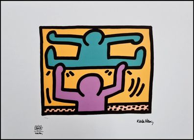 KEITH HARING * Untitled * signed lithograph * limited # 10/150 (Gr. 50 cm x 70 xm)