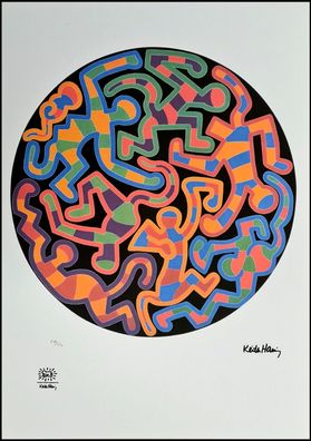 KEITH HARING * Untitled * signed lithograph * limited # 64/150 (Gr. 50 cm x 70 xm)