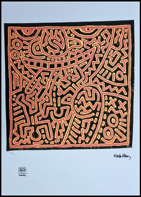 KEITH HARING * Untitled * signed lithograph * limited # 127/150 (Gr. 50 cm x 70 xm)