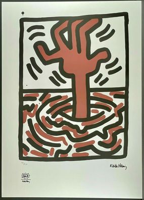 KEITH HARING * Ludo 5 * signed lithograph * limited # xx/150 (Gr. 50 cm x 70 cm)