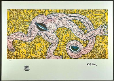 KEITH HARING * Untitled * signed lithograph * limited # 71/150 (Gr. 50 cm x 70 cm)