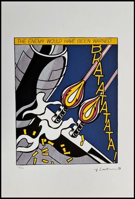 ROY Lichtenstein * As I Opened Fire * signed lithograph * limited # 22/150