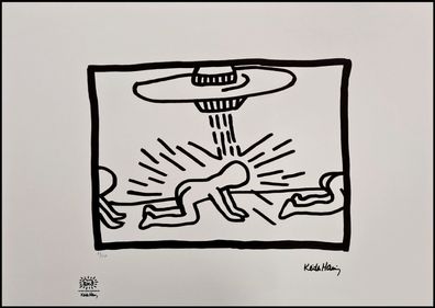 KEITH HARING * Untitled * signed lithograph * limited # 83/150 (Gr. 50 cm x 70 xm)
