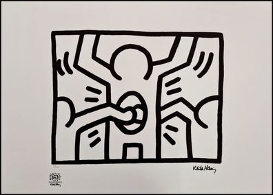 KEITH HARING * Untitled * signed lithograph * limited # 28/150 (Gr. 50 cm x 70 xm)