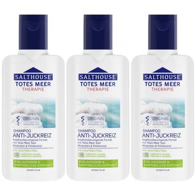23,61EUR/1l 3 x Salthouse Totes Meer Therapie Anti Juckreiz Shampoo 250ml