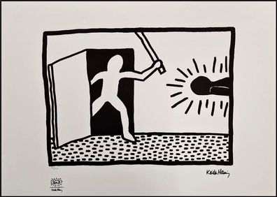 KEITH HARING * Untitled * signed lithograph * limited # 60/150 (Gr. 50 cm x 70 xm)
