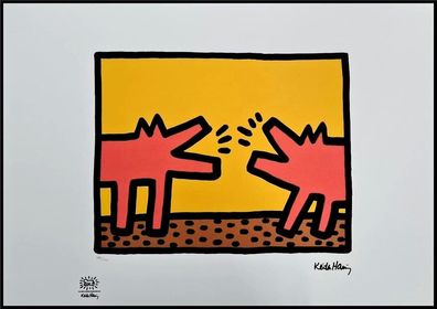 KEITH HARING * Untitled * signed lithograph * limited # 148/150 (Gr. 50 cm x 70 xm)