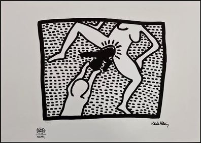 KEITH HARING * Untitled * signed lithograph * limited # 90/150 (Gr. 50 cm x 70 xm)