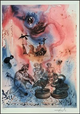 Salvador DALI * Snake Charmer * 50 x 35 cm * signed lithograph* limited # 92/350