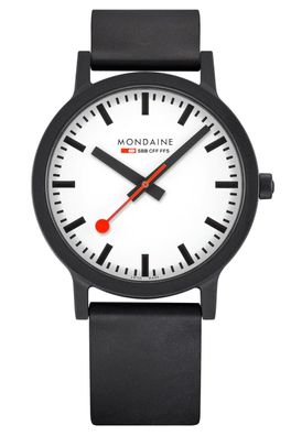 Mondaine Herren-Armbanduhr Essence Weiß/ Schwarz MS1.41110. RB