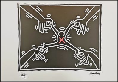 KEITH HARING * Untitled * signed lithograph * limited # 58/150 (Gr. 50 cm x 70 xm)