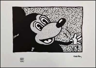 KEITH HARING * Mickey Mouse II * signed lithograph * limited # 66/150