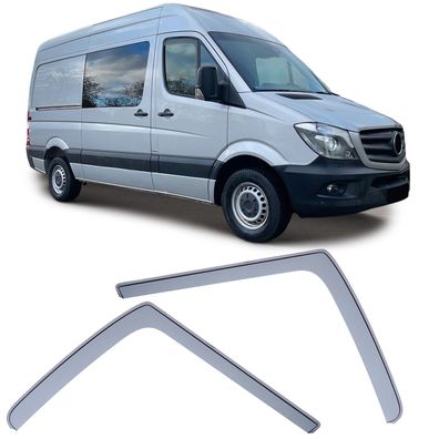 Seitliche Windabweiser – Mercedes Sprinter W906 06–18 – Schwarz – 100 % passend