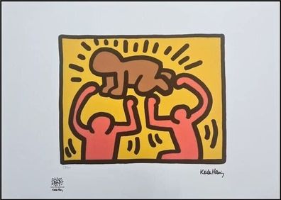 KEITH HARING * Untitled * signed lithograph * limited # 54/150 (Gr. 50 cm x 70 xm)