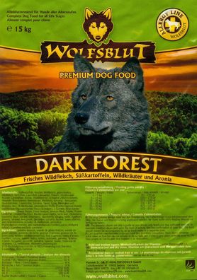 Wolfsblut Dark Forest Trockenfutter mit Wild und Süßkartoffeln