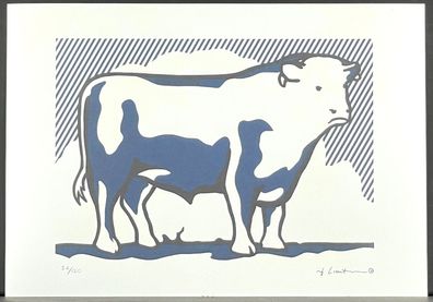 ROY Lichtenstein * Bull II * signed lithograph * limited # 52/150 (Gr. 35 cm x 50 cm)