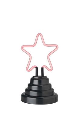Neonlampe Stern pink Deko Tischlampe 10x19cm