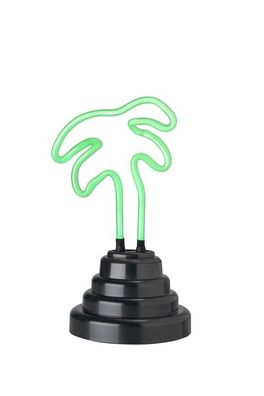 Neonlampe Palme grün Deko Tischlampe 10x19cm