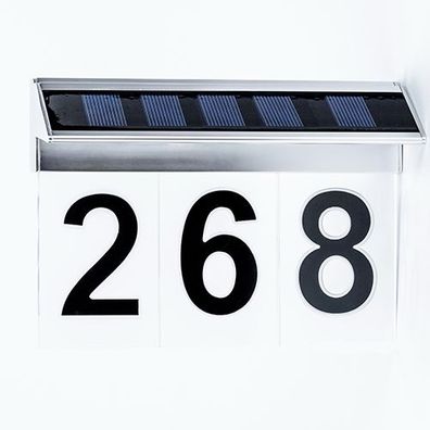 LED Hausnummernleuchte Solar für 2-3 Ziffern
