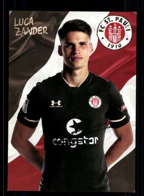 Luca Zander Autogrammkarte FC ST. Pauli 2020-21 Original Signiert