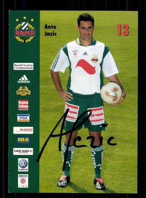 Ante Jazic Autogrammkarte Rapid Wien 2002-03 Original Signiert