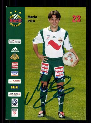Mario Prisc Autogrammkarte Rapid Wien 2002-03 Original Signiert