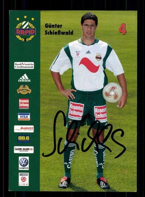 Günter Schießwald Autogrammkarte Rapid Wien 2002-03 Original Signiert