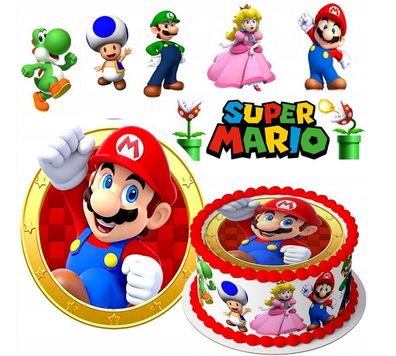 Super Mario Tortenaufleger Torte Tortenbild Fototorte Zuckerbild Geburstag2