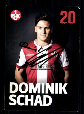 Dominik Schad Autogrammkarte 1 FC Kaiserslautern 2018-19 Original Signiert + 2