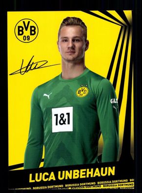 Luca Unbehaun Autogrammkarte Borussia Dortmund 2022-23 Druck Signiert