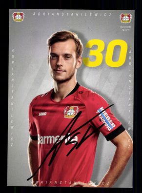 Adrian Stanilewicz Autogrammkarte Bayer Leverkusen 2019-20 Original Signiert