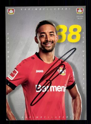 Karim Bellarabi Autogrammkarte Bayer Leverkusen 2019-20 Original Signiert