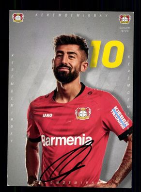 Kerem Demirbay Autogrammkarte Bayer Leverkusen 2019-20 Original Signiert