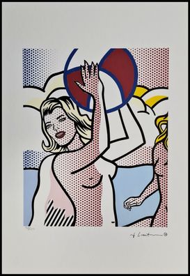 ROY Lichtenstein * Nudes with Beach Ball * signed lithograph * limited # xx/150